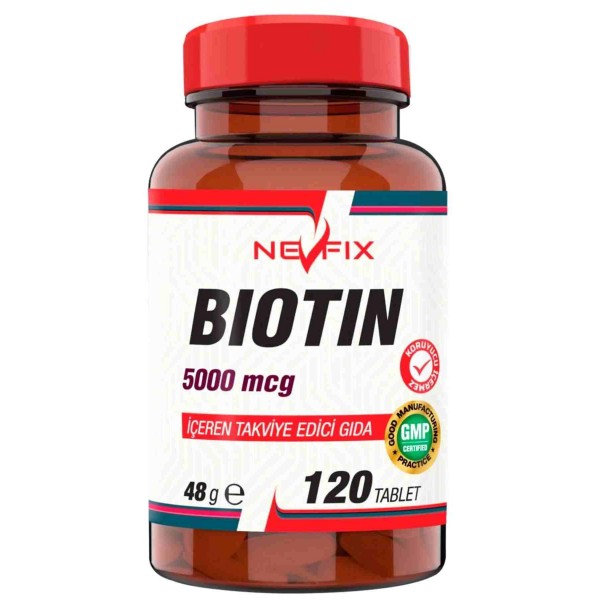 Nevfix Biotin 5000 mcg 120 Tablet