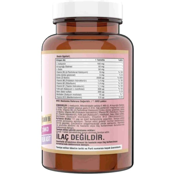 Ncs Biotin L Sistein Çinko 120 Tablet