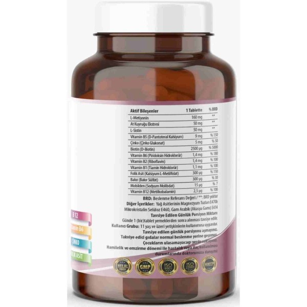 Ncs Biotin L Sistein Çinko 60 Tablet