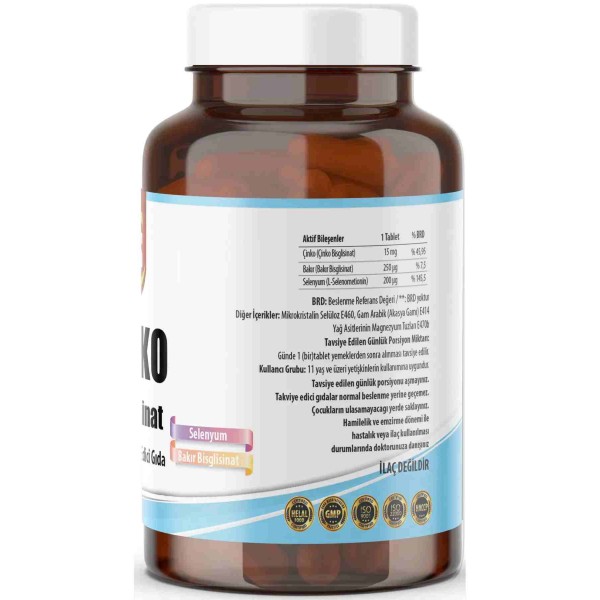 Ncs Çinko Bisglisinat Selenyum Bakır 180 Tablet