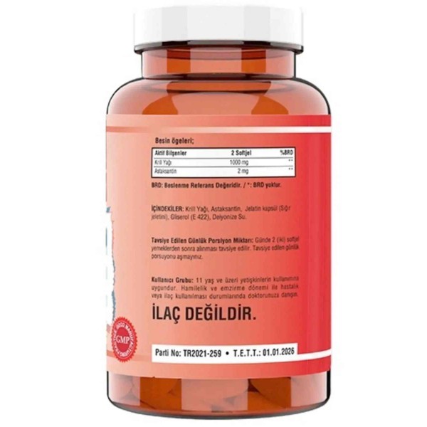 Ncs Krill Oil 1000 Mg Astaksantin 2 Mg 90 Softgel