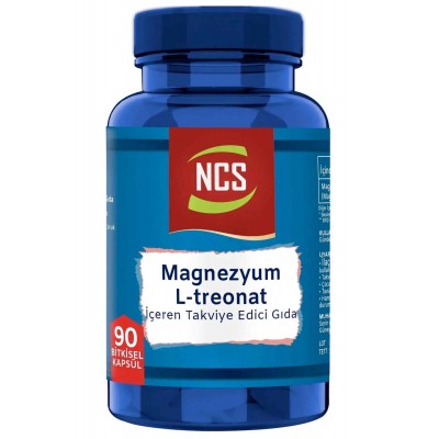 Ncs Magnezyum Magnesium L-Threonate Vejeteryan 90 Bitkisel Kapsül