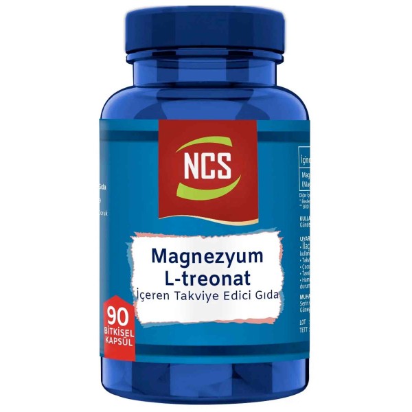 Ncs Magnezyum Magnesium L-Threonate Vejeteryan 90 Bitkisel Kapsül