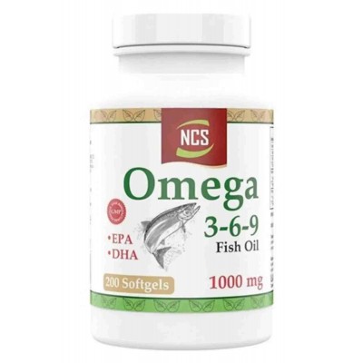 Ncs Omega 3-6-9 Fish Oil 1000mg 200 Softgels