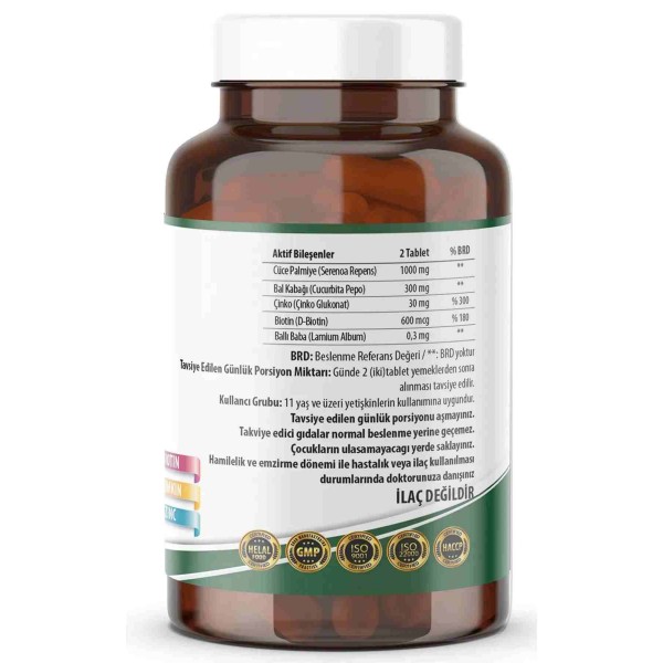 Ncs Saw Palmetto 1000 Mg Pumpkin Biotin Zinc Complex 120 Tablet