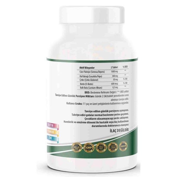 Ncs Saw Palmetto 1000 Mg Pumpkin Biotin Zinc Complex 180 Tablet