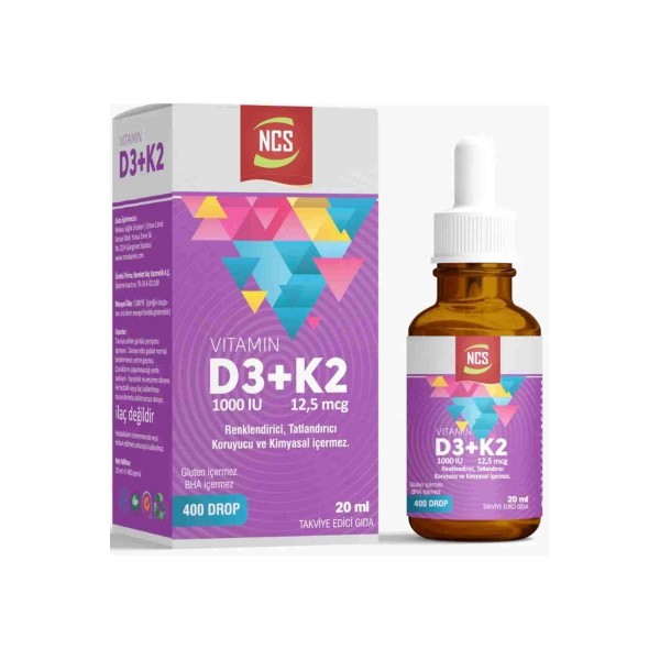 Ncs Vitamin D3 + K2 Damla 20 Ml