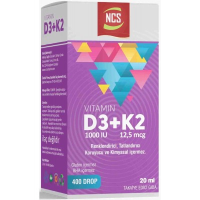 Ncs Vitamin D3 + K2 Damla 20 Ml