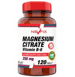 Nevfix Vitamin B6 10 Mg Magnezyum Sitrat 250 Mg 120 Tablet Magnesium Citrate