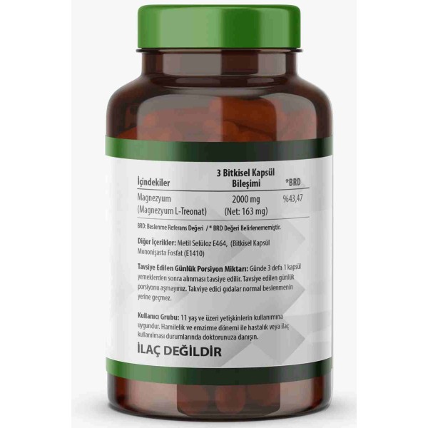 Up Nutrition Magnezyum L-Treonate 90 Kapsül