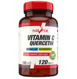Nevfix Vitamin C Quercetin Bromelain 120 Tablet
