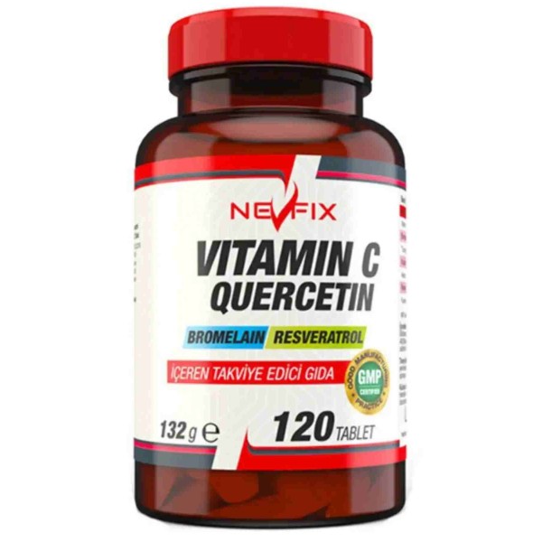 Nevfix Vitamin C Quercetin Bromelain 120 Tablet