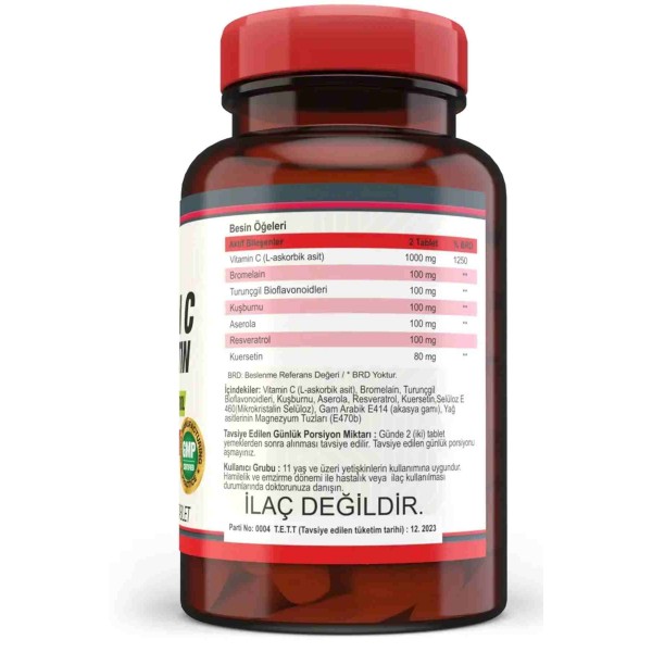 Nevfix Vitamin C Quercetin Bromelain 120 Tablet