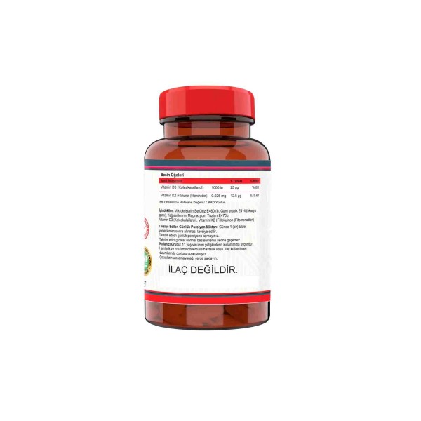 Nevfix Vitamin D3 1000 Iu Vitamin K2 12.5 Mcg 120 Tablet
