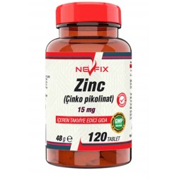 Nevfix Zinc Çinko Pikolinat 15 Mg 120 Tablet